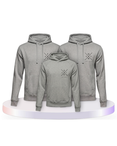 Familienlook Hoodies mit Est Family Wunschjahr | Paarpulli