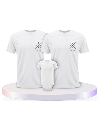 Est Family Familienset Wunschjahr Familien T-Shirts | Paarpulli