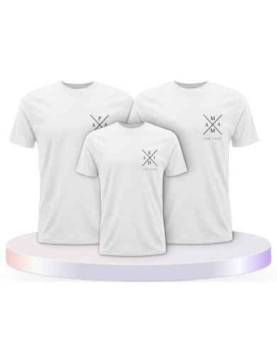 Partnerlook T-Shirts mit Est Family mit Wunschjahr | Paarpulli