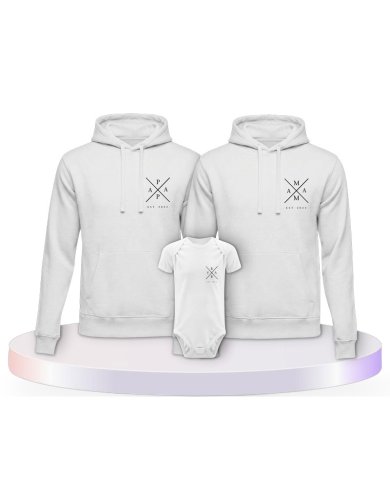 Familienlook Hoodies mit Est Family | Paarpulli