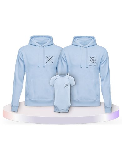 Familienlook Hoodies mit Est Family | Paarpulli