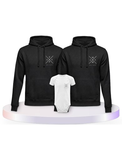 Familienlook Hoodies mit Est Family | Paarpulli