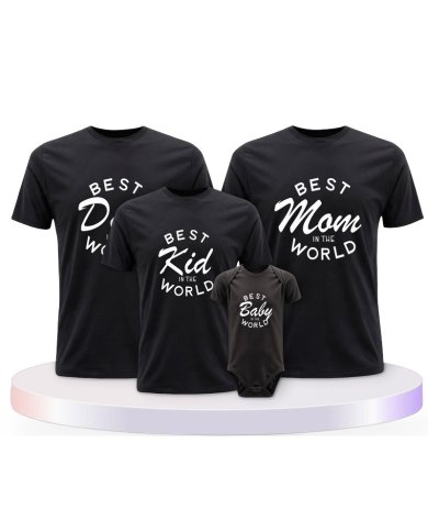 Familienlook T-Shirts mit Best Family | Paarpulli