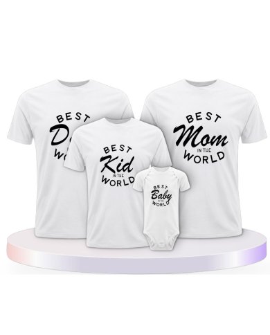 Familienlook T-Shirts mit Best Family | Paarpulli