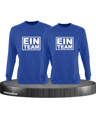Ein Team Partnerlook sweatshirts in blau