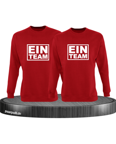 Ein Team Partnerlook sweatshirts in rot