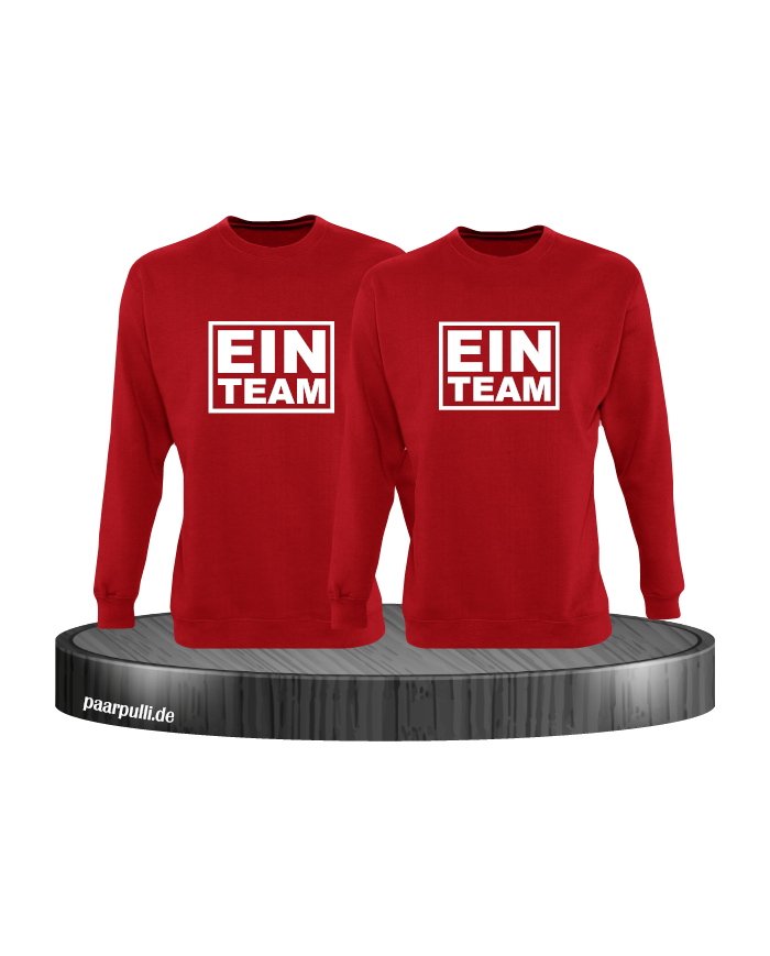 Ein Team Partnerlook sweatshirts in rot