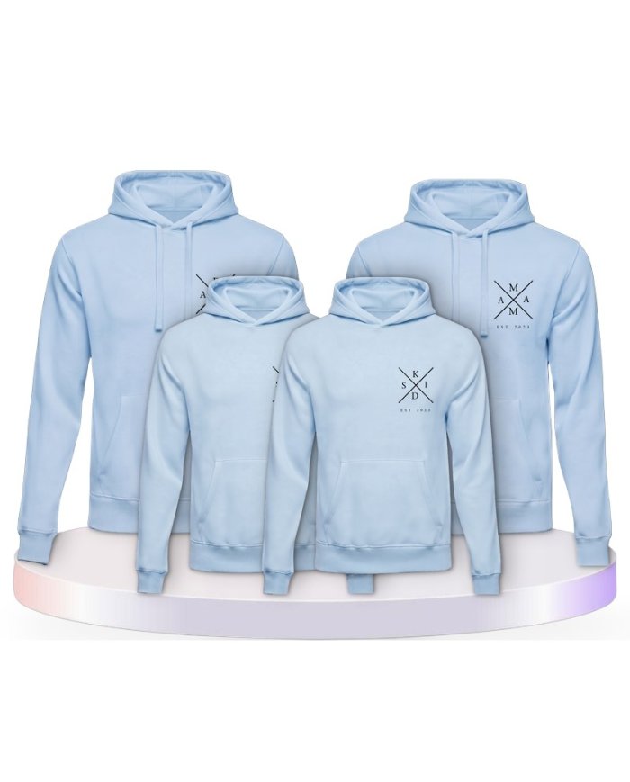 Familienlook Hoodies mit Est Family | Paarpulli