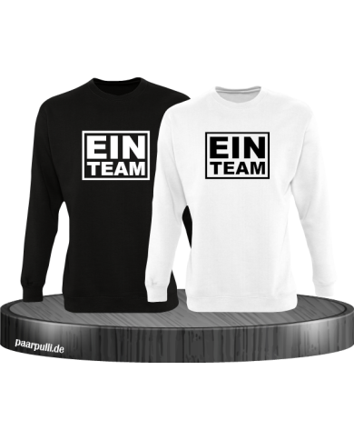 Ein Team Partnerlook sweatshirts in schwarz-weiß