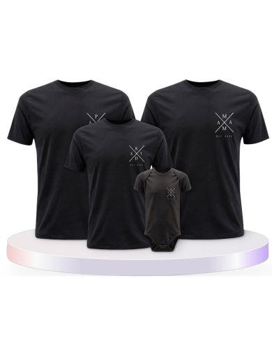 Est Family Familienset T-Shirts mit Babybody | Paarpulli