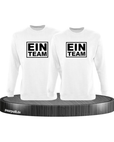 Ein Team Partnerlook sweatshirts in weiß