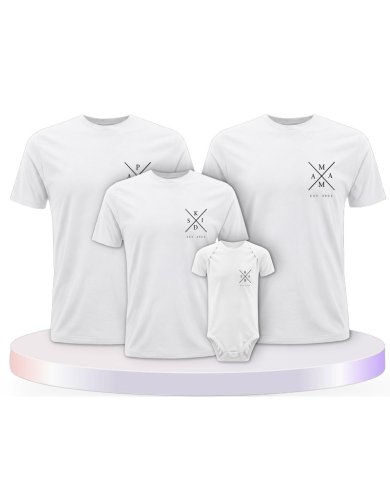 Est Family Familienset T-Shirts mit Babybody | Paarpulli
