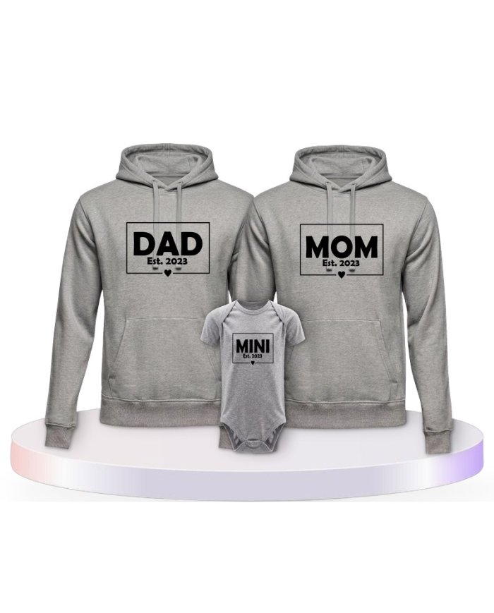 Dad Mom Mini Kid Partner Outfit für die Familie | Paarpulli