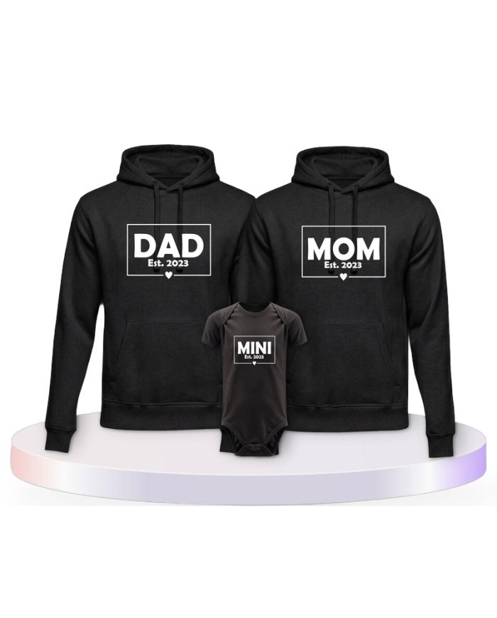 Dad Mom Mini Kid Partner Outfit für die Familie | Paarpulli