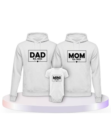 Dad Mom Mini Kid Partner Outfit für die Familie | Paarpulli
