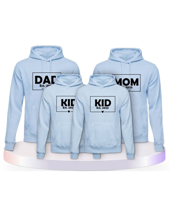 Familienlook Hoodies mit Dad Mom Mini Kid | Paarpulli