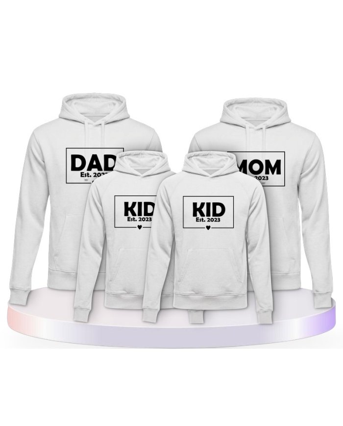 Familienlook Hoodies mit Dad Mom Mini Kid | Paarpulli