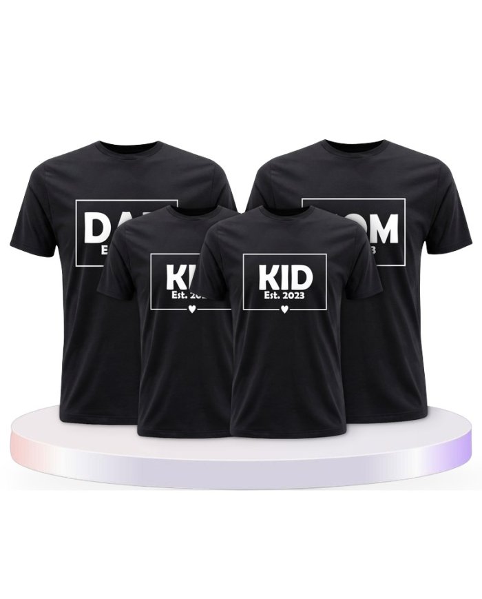Familienlook T-Shirts mit Dad Mom Mini Kid | Paarpulli