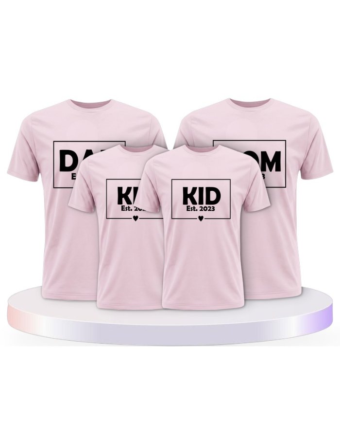 Familienlook T-Shirts mit Dad Mom Mini Kid | Paarpulli