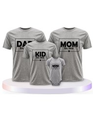 Familienlook T-Shirts mit Dad Mom Mini Kid | Paarpulli