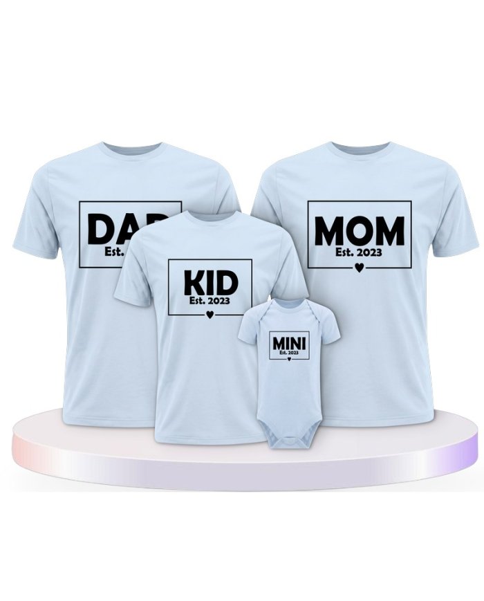 Familienlook T-Shirts mit Dad Mom Mini Kid | Paarpulli