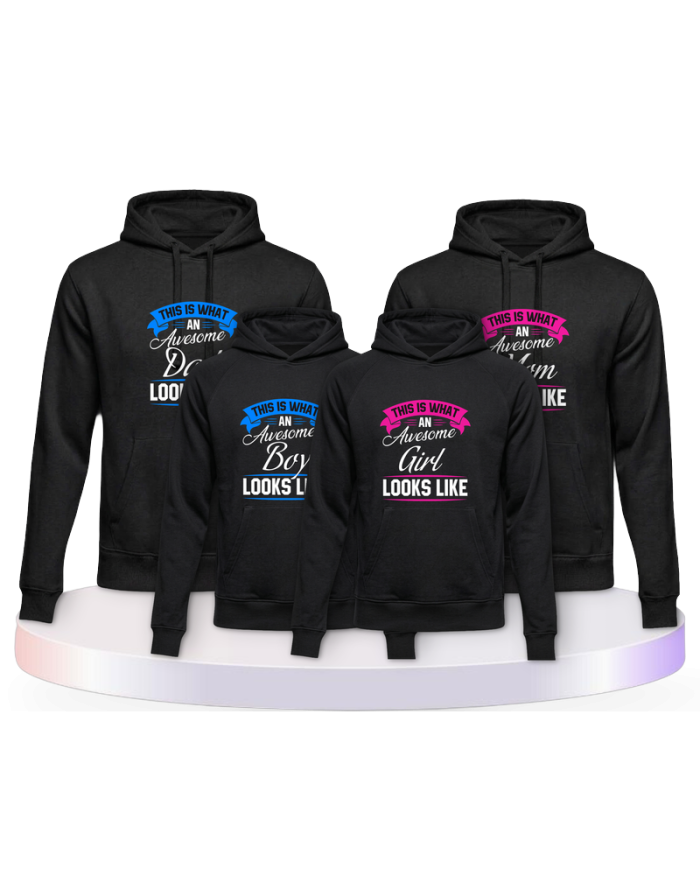 This is what an awesome Family looks like Pärchen Hoodies | Paarpulli