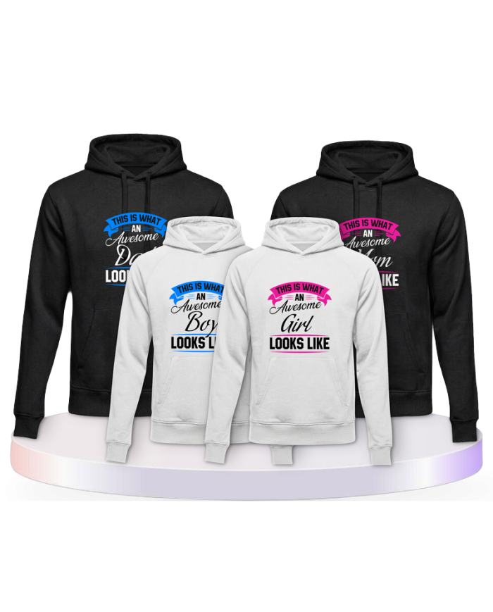 This is what an awesome Family looks like Pärchen Hoodies | Paarpulli