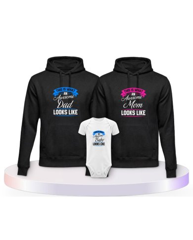 This Is What An Awesome Family Looks Familien Hoodies | Paarpulli