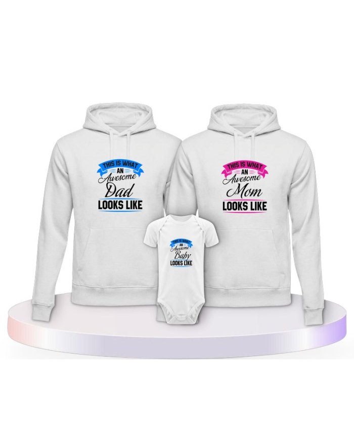 This Is What An Awesome Family Looks Familien Hoodies | Paarpulli