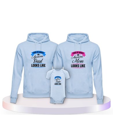 This Is What An Awesome Family Looks Familien Hoodies | Paarpulli