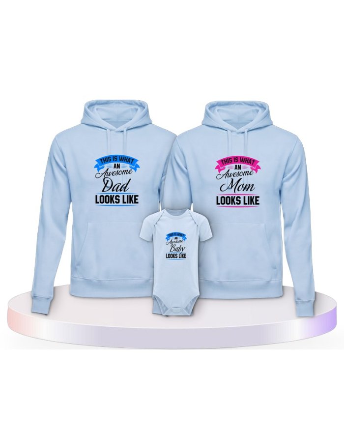 This Is What An Awesome Family Looks Familien Hoodies | Paarpulli