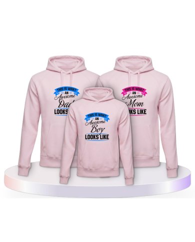 This Is What An Awesome Family Looks Familienset Hoodies | Paarpulli