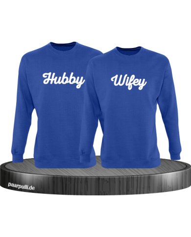 Hubby Wifey Sweater in blau