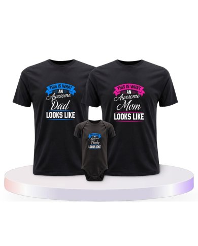 This Is What An Awesome Family Looks Familien T-Shirts | Paarpulli