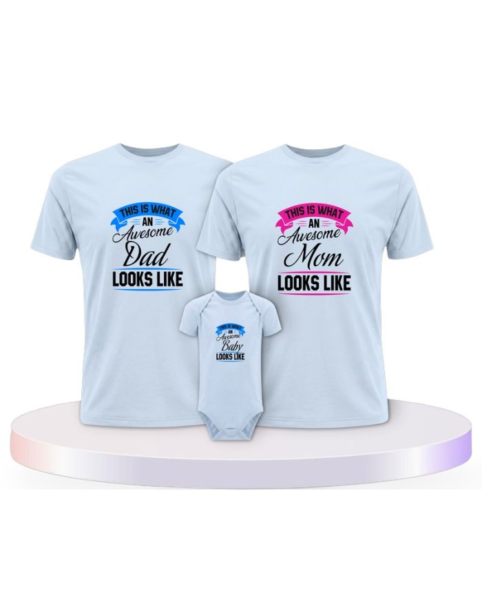 This Is What An Awesome Family Looks Familien T-Shirts | Paarpulli