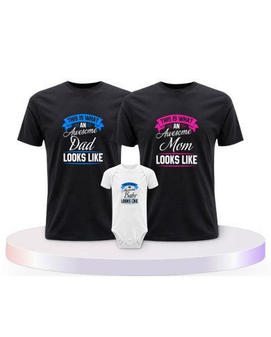 This Is What An Awesome Family Looks Familien T-Shirts | Paarpulli
