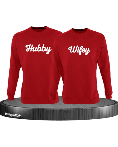Hubby Wifey Sweater in rot