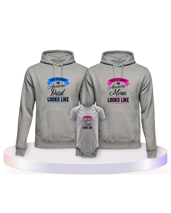 This Is What An Awesome Family Looks Familien Hoodies | Paarpulli