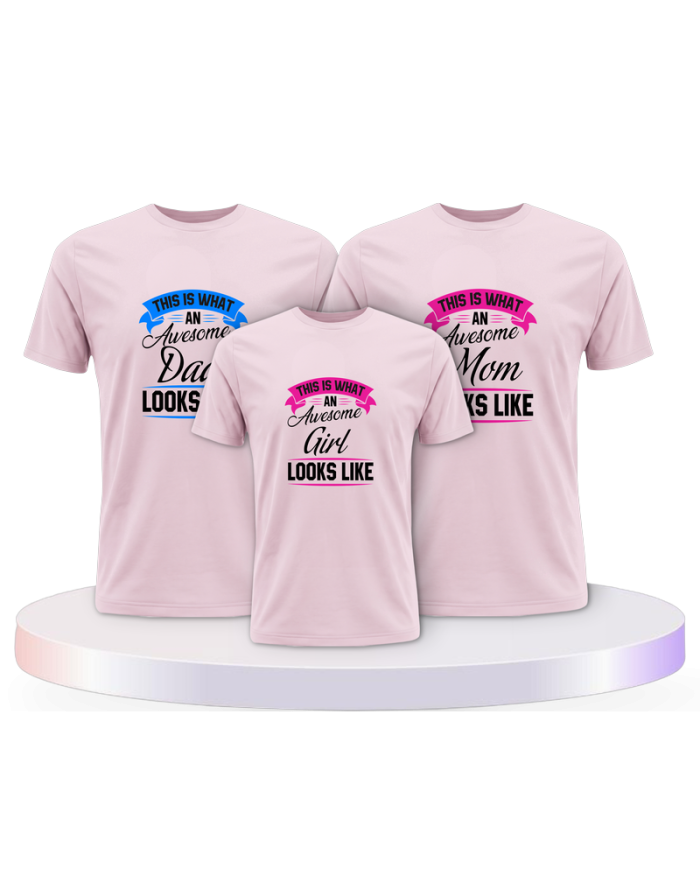 This Is What An Awesome Family Looks Familienset T-Shirts | Paarpulli