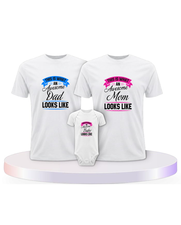 This Is What An Awesome Family Looks Familien T-Shirts | Paarpulli