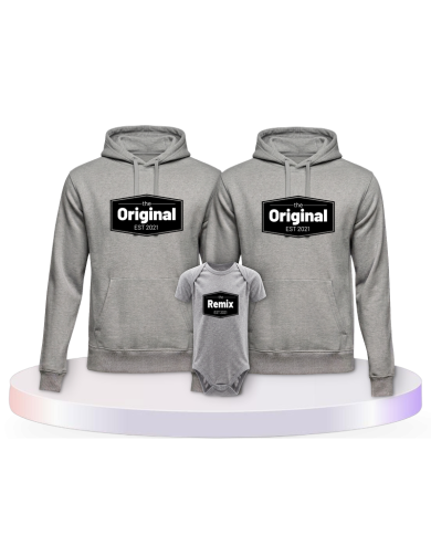 The Original The Remix mit Wunschdatum Familien T-Shirts | Paarpulli