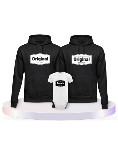 The Original The Remix mit Wunschdatum Familien T-Shirts | Paarpulli