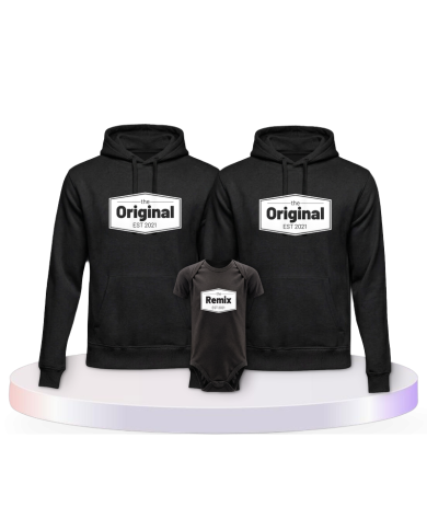 The Original The Remix mit Wunschdatum Familien T-Shirts | Paarpulli