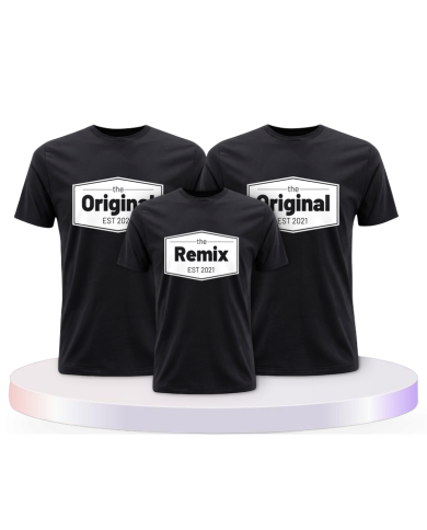 The Original The Remix mit Wunschdatum Familien T-Shirts | Paarpulli
