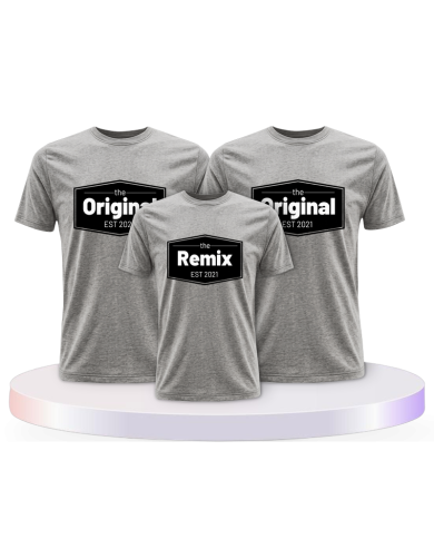 The Original The Remix mit Wunschdatum Familien T-Shirts | Paarpulli