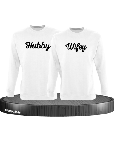 Hubby Wifey Sweater in weiß