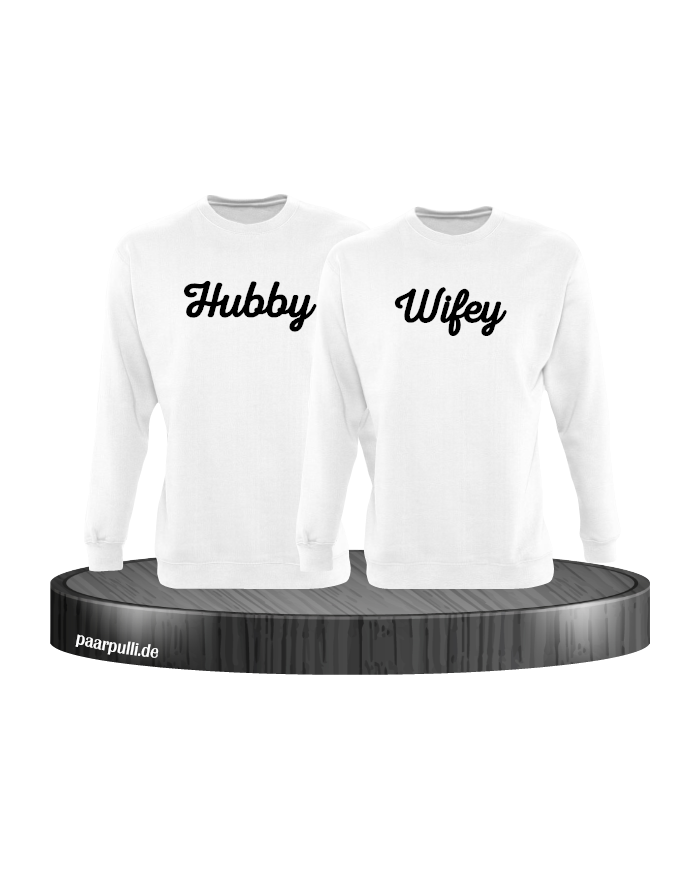 Hubby Wifey Sweater in weiß