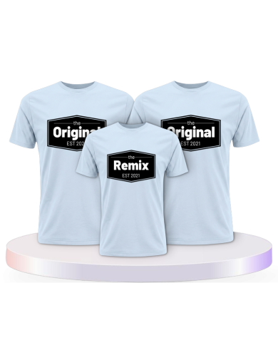 The Original The Remix mit Wunschdatum Familien T-Shirts | Paarpulli
