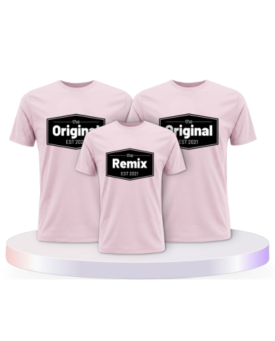 The Original The Remix mit Wunschdatum Familien T-Shirts | Paarpulli