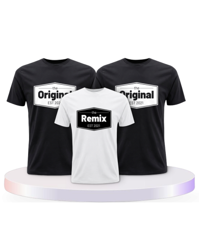The Original The Remix mit Wunschdatum Familien T-Shirts | Paarpulli